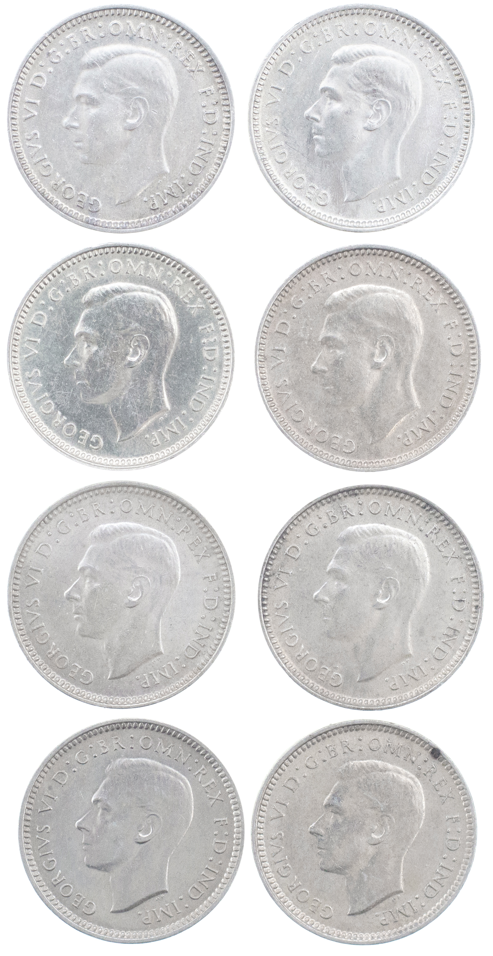 George VI, Threepence, 1938, aUNC - UNC