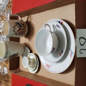 1937 European coronation mugs, other foreign nations servingware