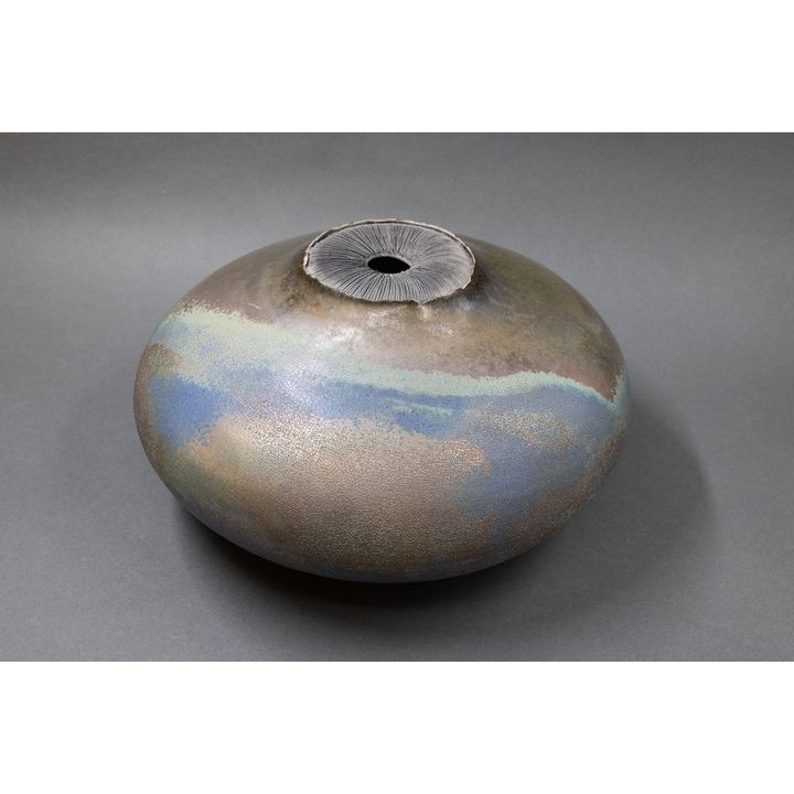 Ray Rogers - Large discoidal squat vase