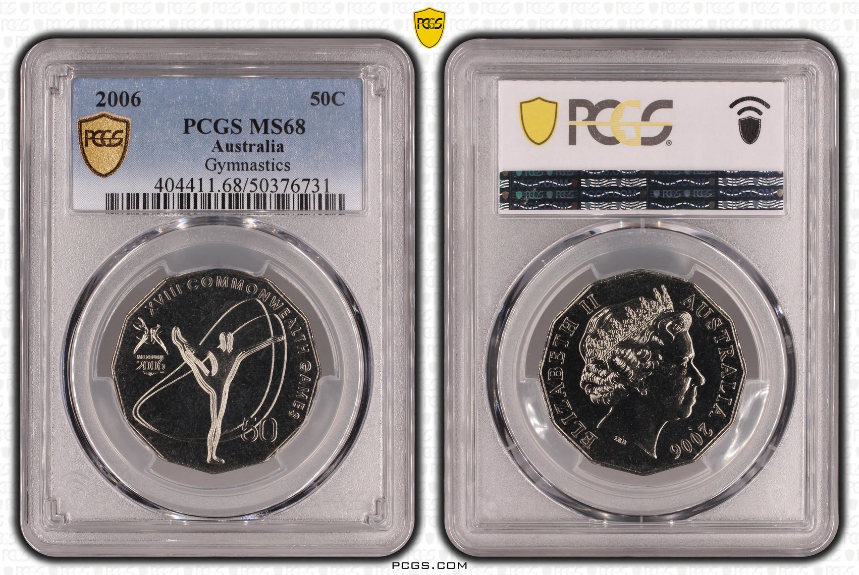 Gymnastics , Fifty Cent, 2006, PCGS MS68