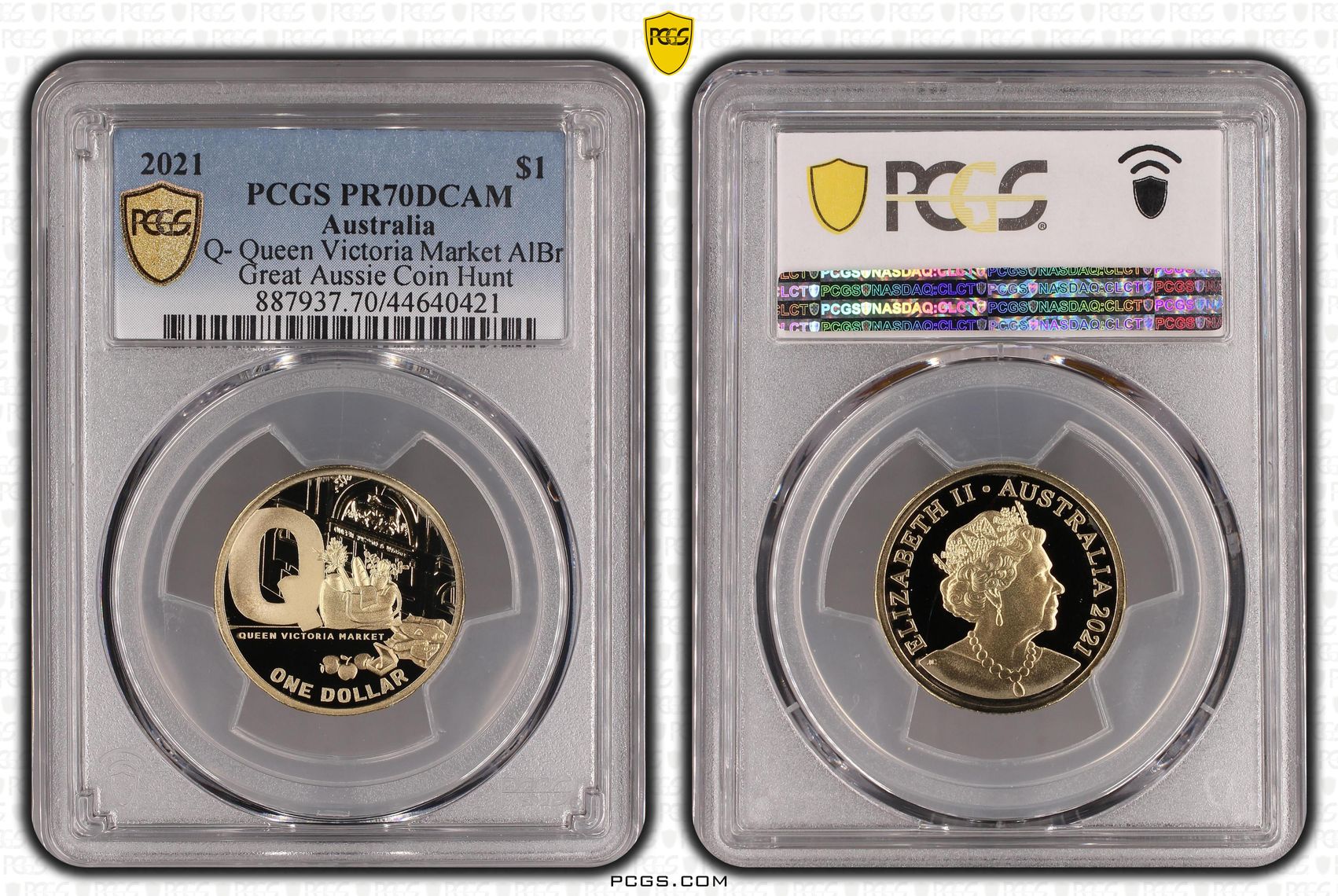 Elizabeth II, Q- Queen Victoria Market, One Dollar, 2021, PCGS PR 70DCAM