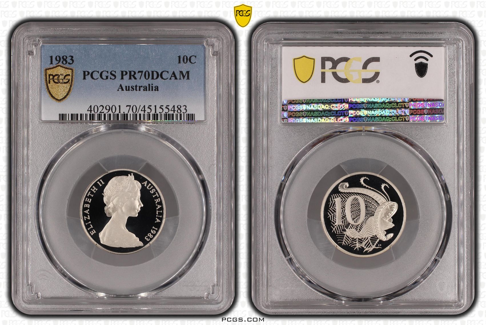 Elizabeth II, Ten Cent, 1983, PCGS PR 70DCAM