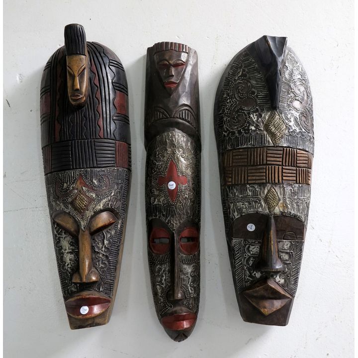 3 AFRICAN MASKS