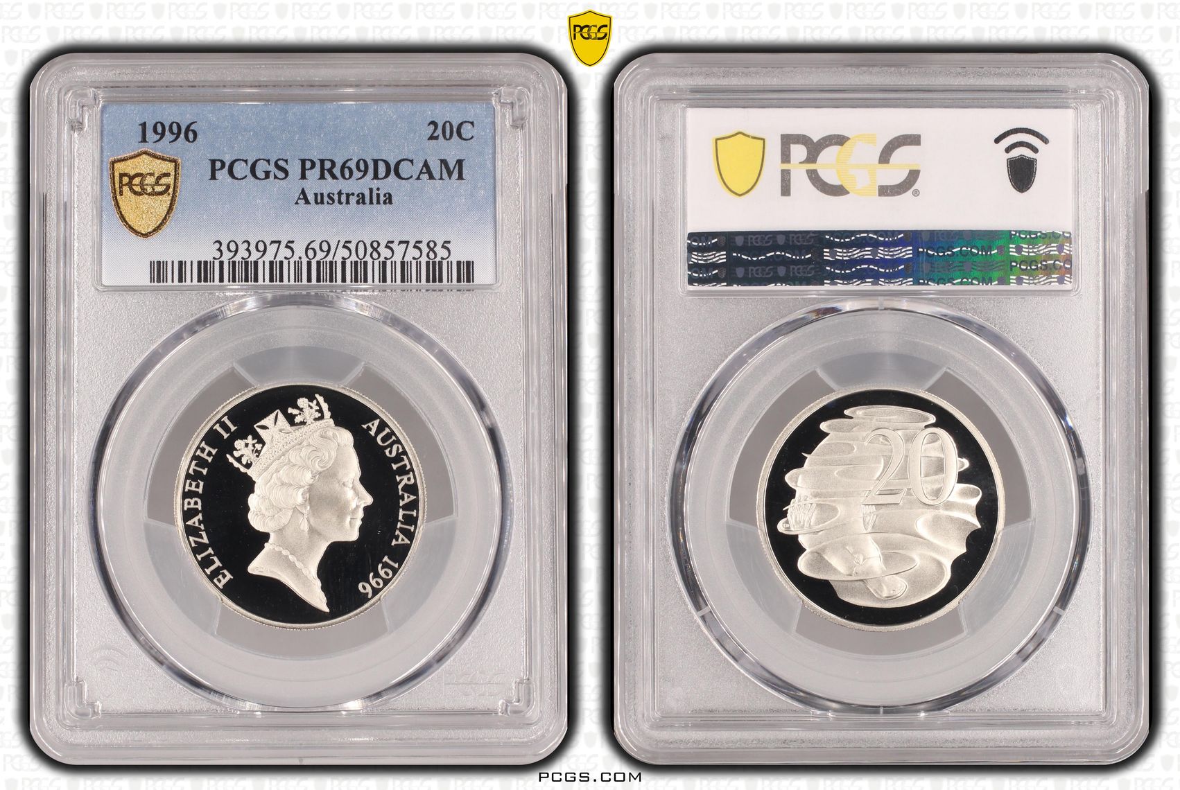 Twenty Cent, 1996, PCGS PR69DCAM