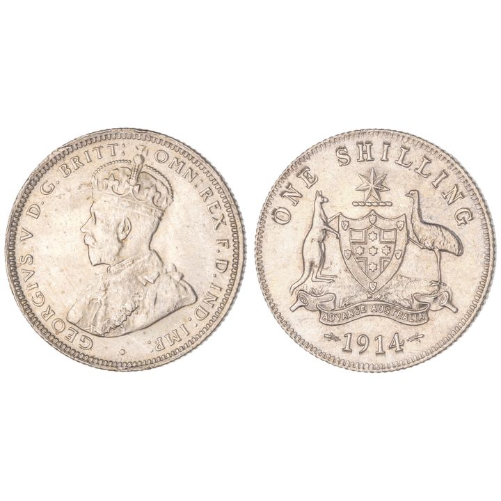 George V, Shilling, 1914, CHU