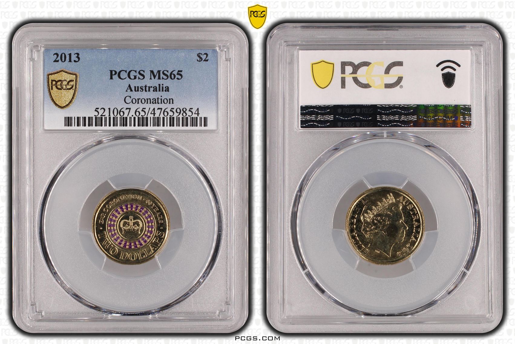 Elizabeth II, Coronation, Two Dollar, 2013, PCGS MS65