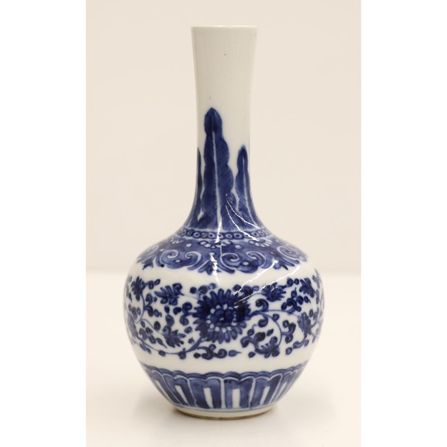 Chinese Blue & White Porcelain Miniature Vase