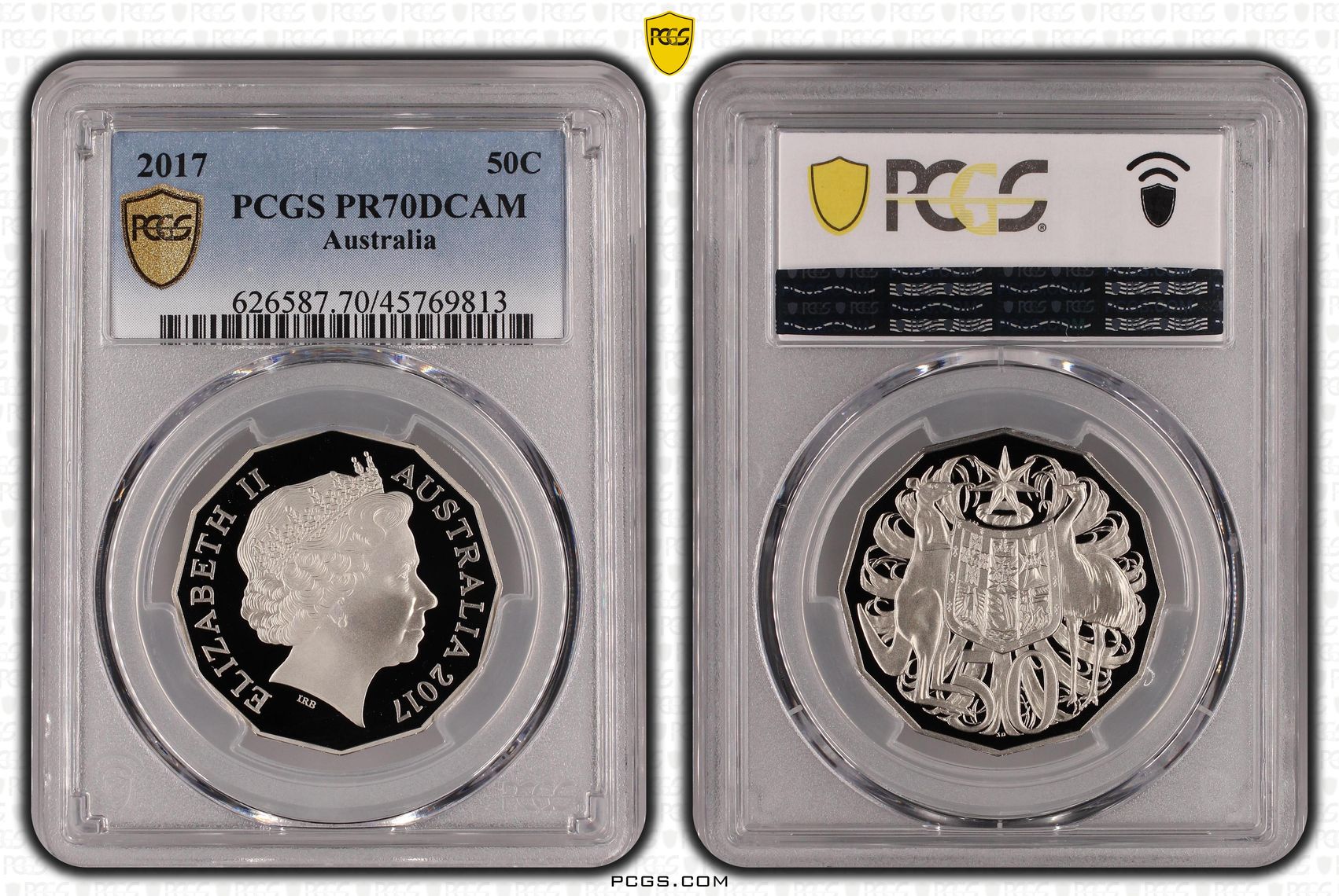 Elizabeth II, Fifty Cent, 2017, PCGS PR70DCAM