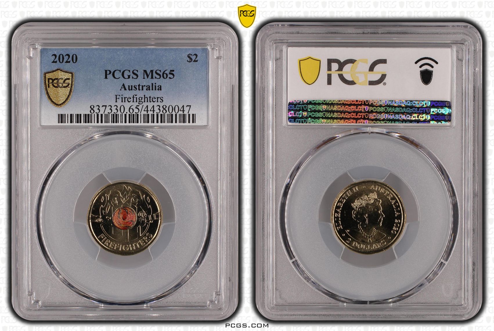 2020 Australia Two Dollar, $2 Firefighters PCGS - MS65 -047