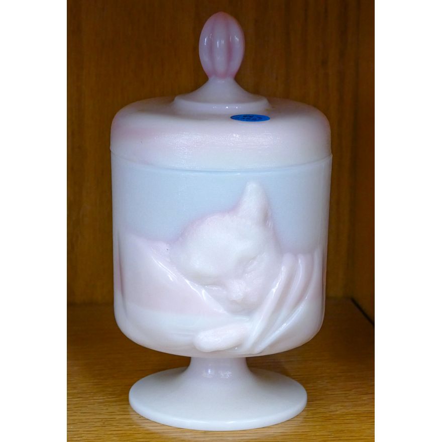 Fenton Rosalene Candy Jar 8''