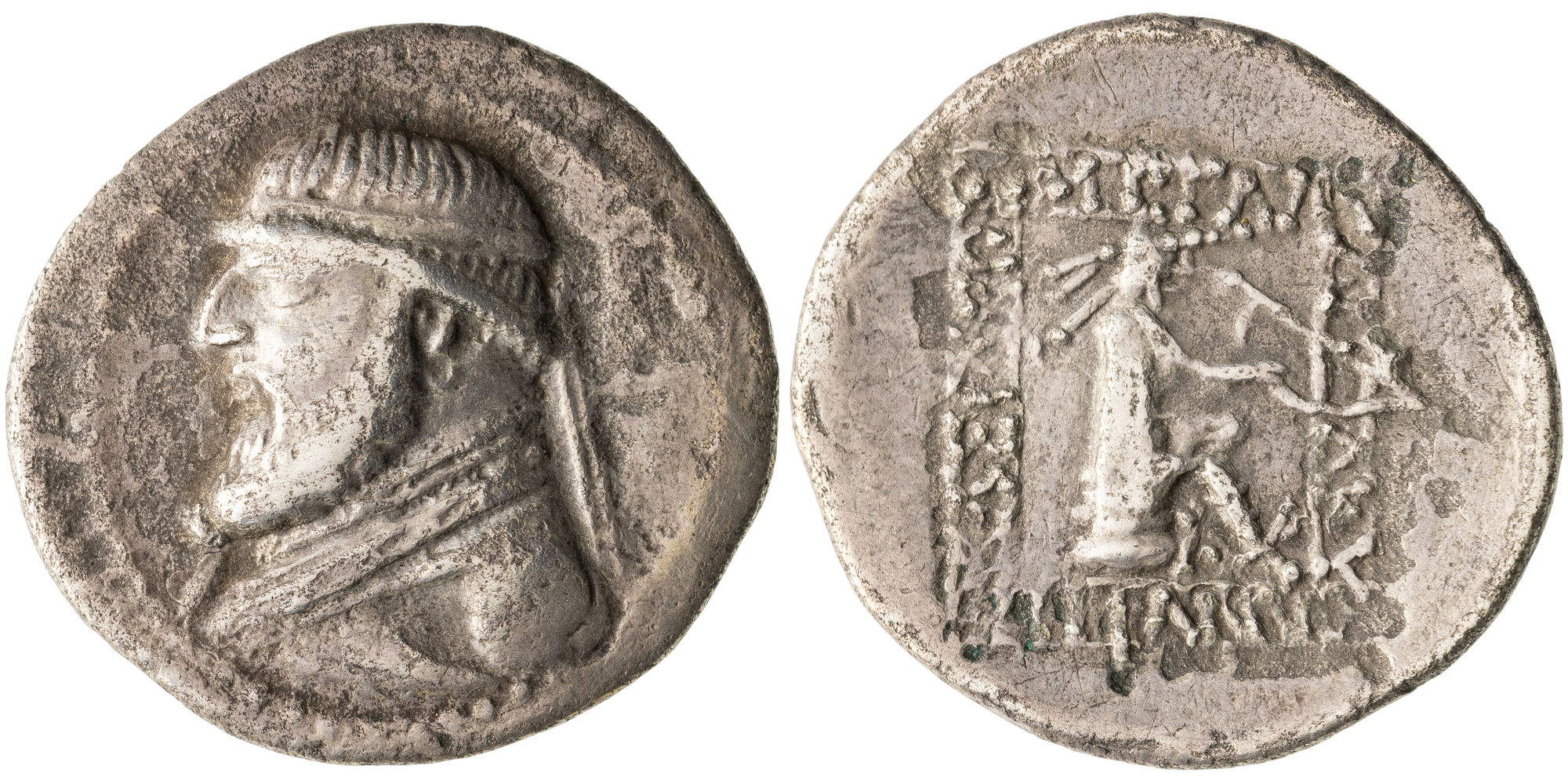 Mithradates II, Drachm, 100 BC, VF