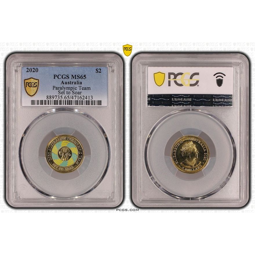 Paralympic Team, Two Dollar, 2020, PCGS MS 65