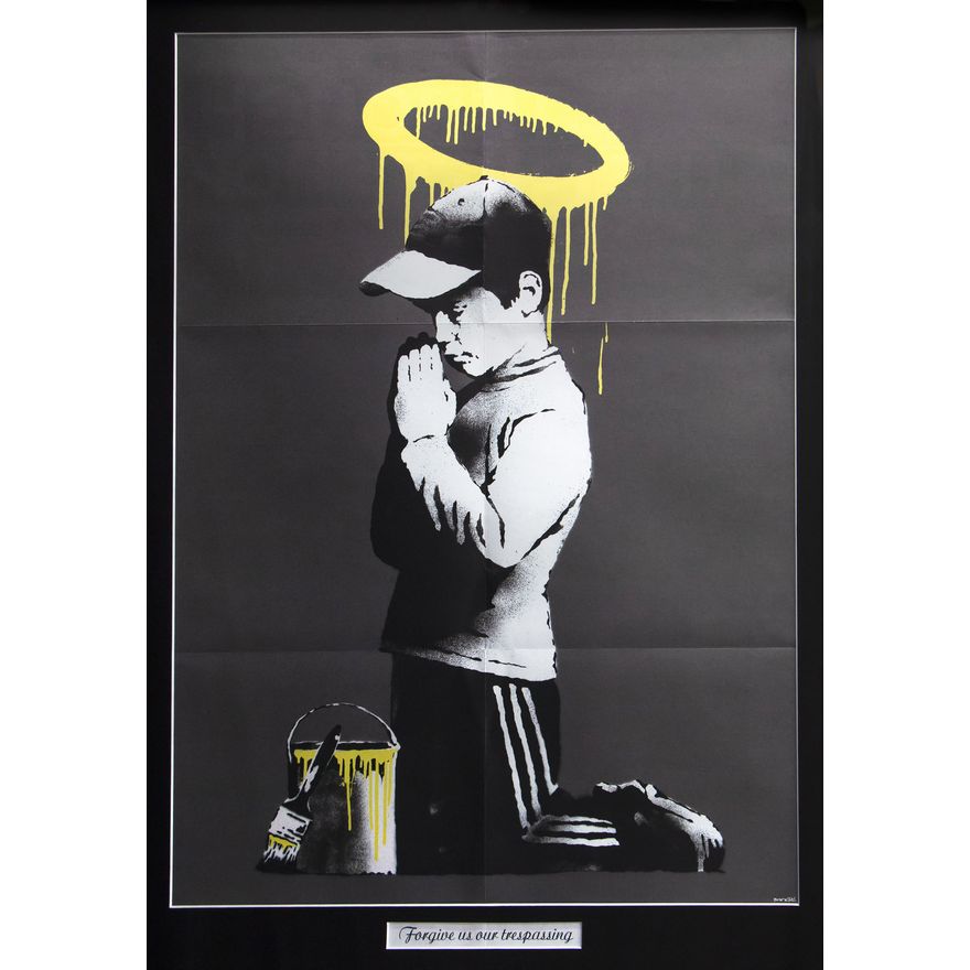 Banksy 'Forgive us our trespassing'