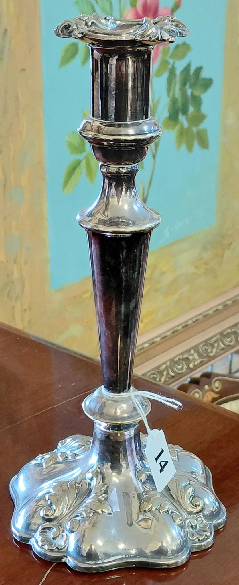 VICTORIAN SILVERPLATED CANDLESTICK