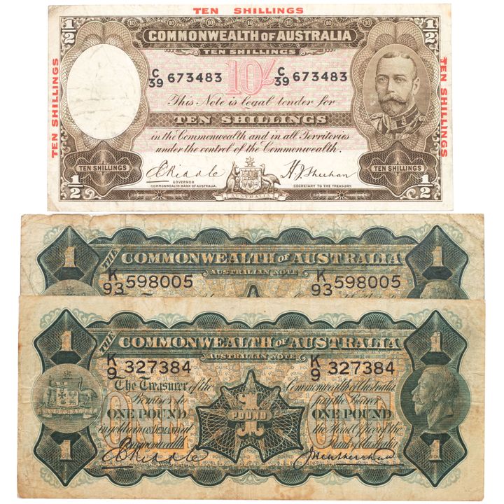 Riddle/Heathershaw, One Pound, 1927, Fine