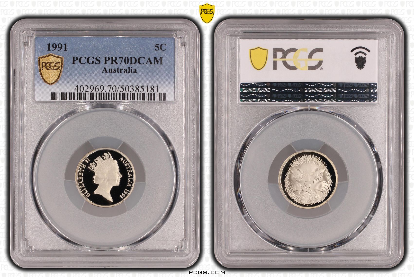 Five Cent, 1991, PCGS PR70DCAM