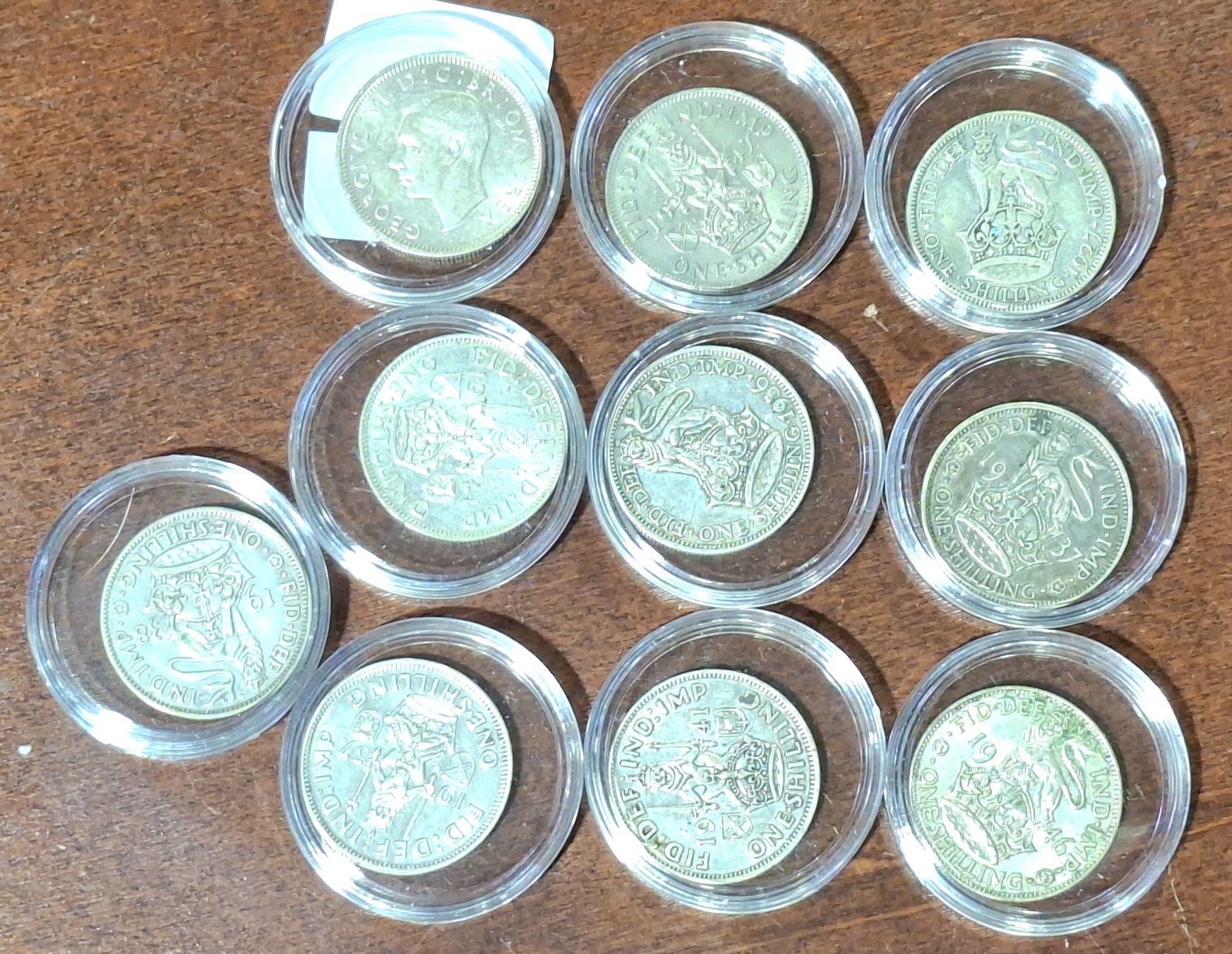 1393 · BRITISH ONE SHILLING COINS