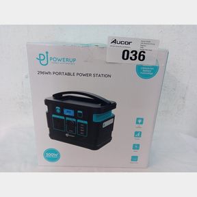 POWERUP 300W UPS PORTABLE POWER STATION WITH 3 PRONG PLUG - 296WH 80000MAH LITHIUM-ION BATTERY CAPACITY LIGHTWEIGHT AND PORTABLE
