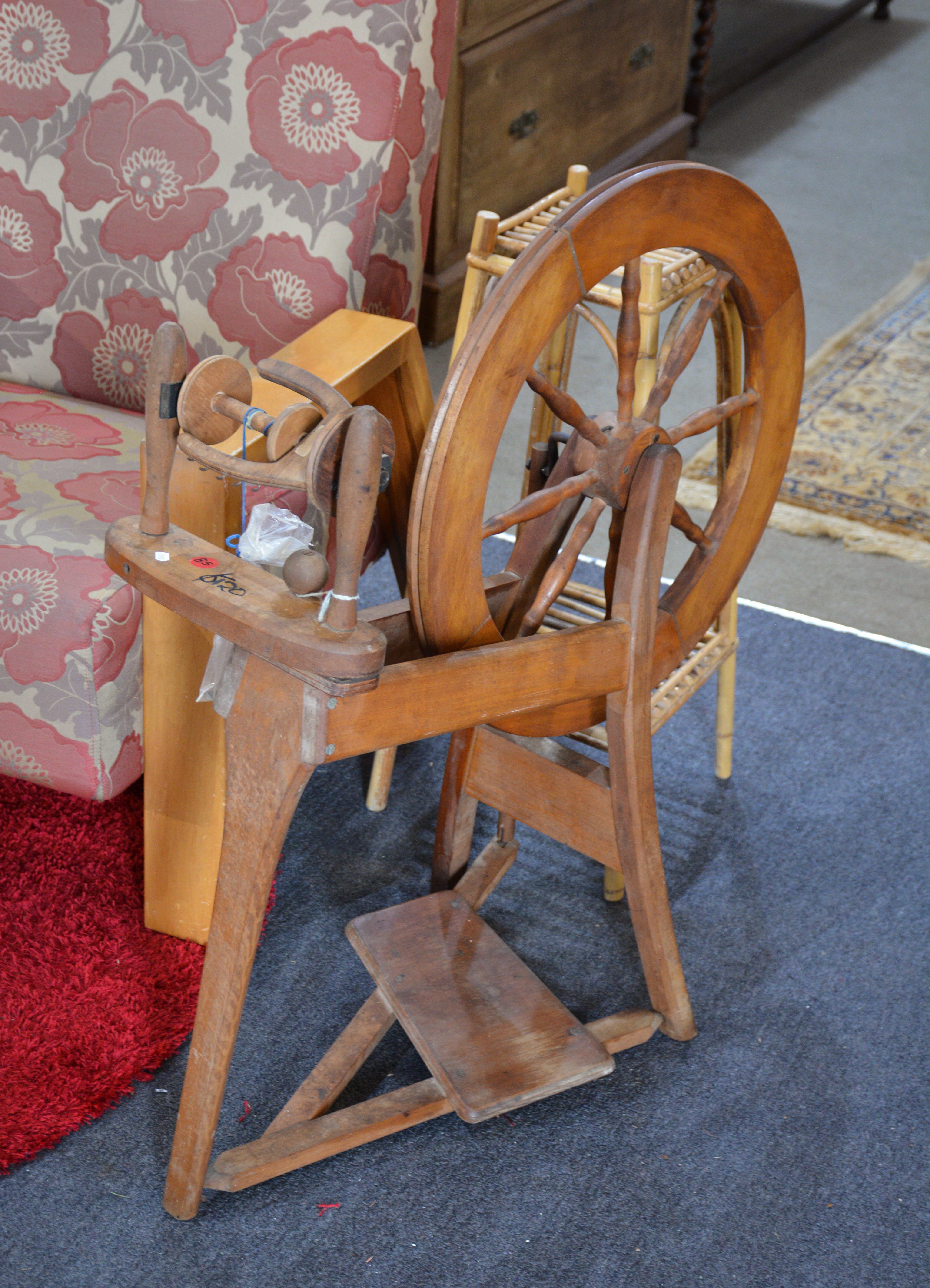Wooden Spinning Wheel — sold at auction in New Zealand for $50