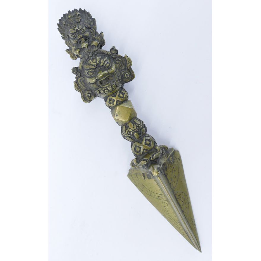 Tibetan 19th Cent. Bronze Phurba Dagger