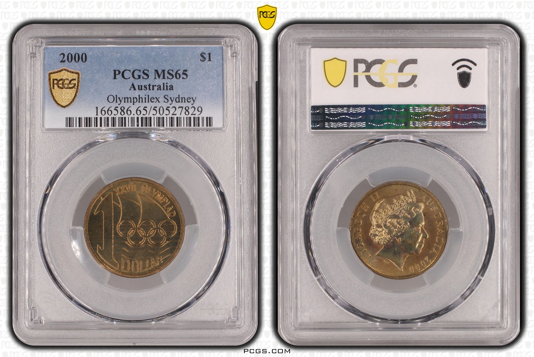 Olymphilex Sydney, One Dollar, 2000, PCGS MS65