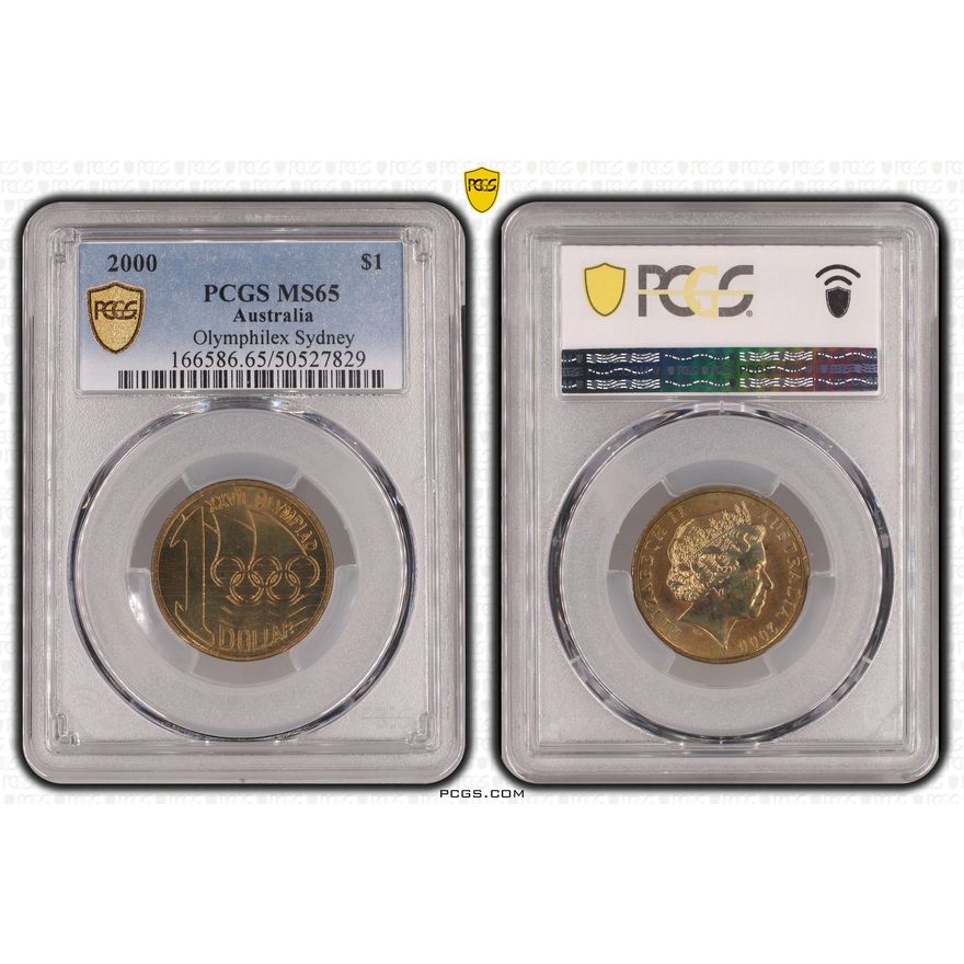 Olymphilex Sydney, One Dollar, 2000, PCGS MS65