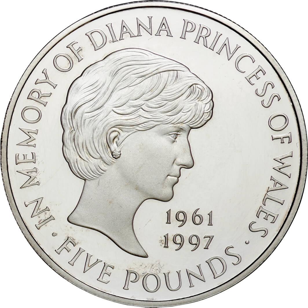 英国-GB. 1999. silver. 5. Pound. Proof. ダイアナ妃追悼記念 5ポンド