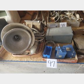 2 boxes Square D disconnect box, lights, electrical other