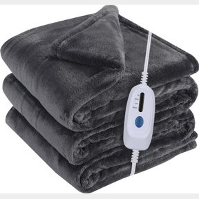 FULL(72' 84') MCJAW HEATED ELECTRIC BLANKET SOFT PLUSH FLANNEL FULL SIZE 72" X 84", FAST HEAT, MACHINE WASHABLE, WARM AND COMFORTA