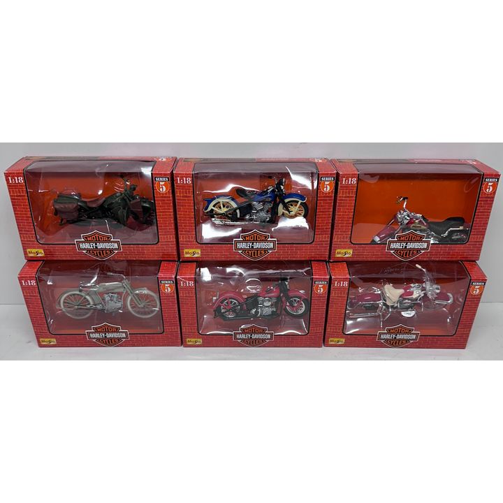 Harley Davidson Die Cast Motorcycles 1:18 (x6)
