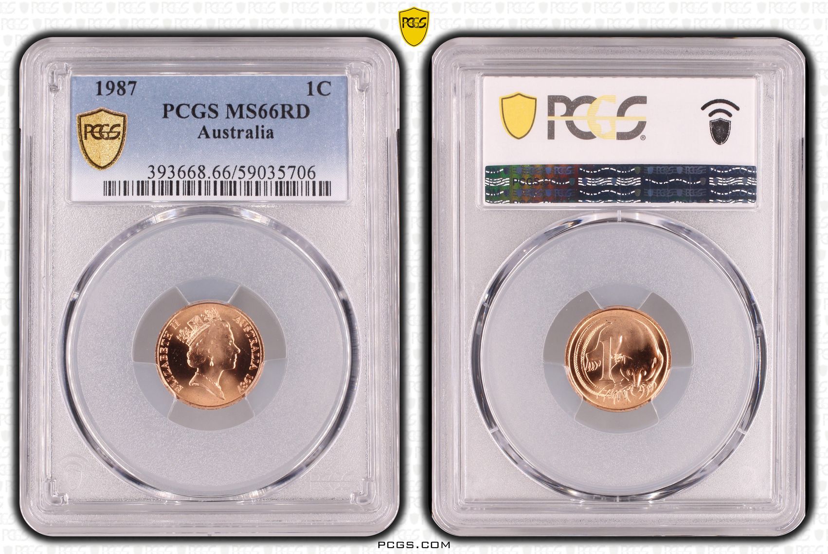 One Cent, 1987, PCGS MS66RD