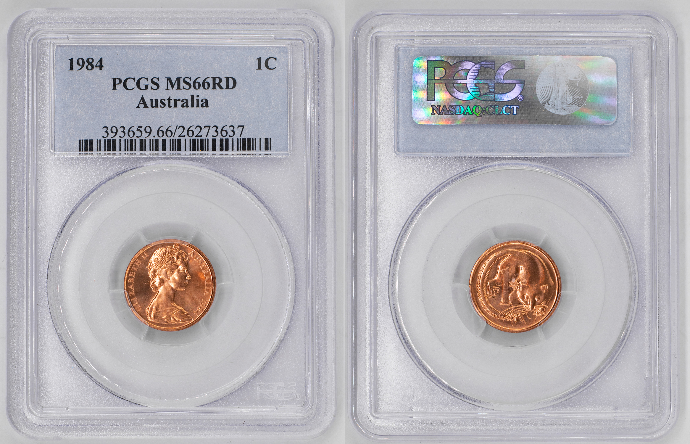 Elizabeth II, One Cent, 1984, PCGS MS66RD