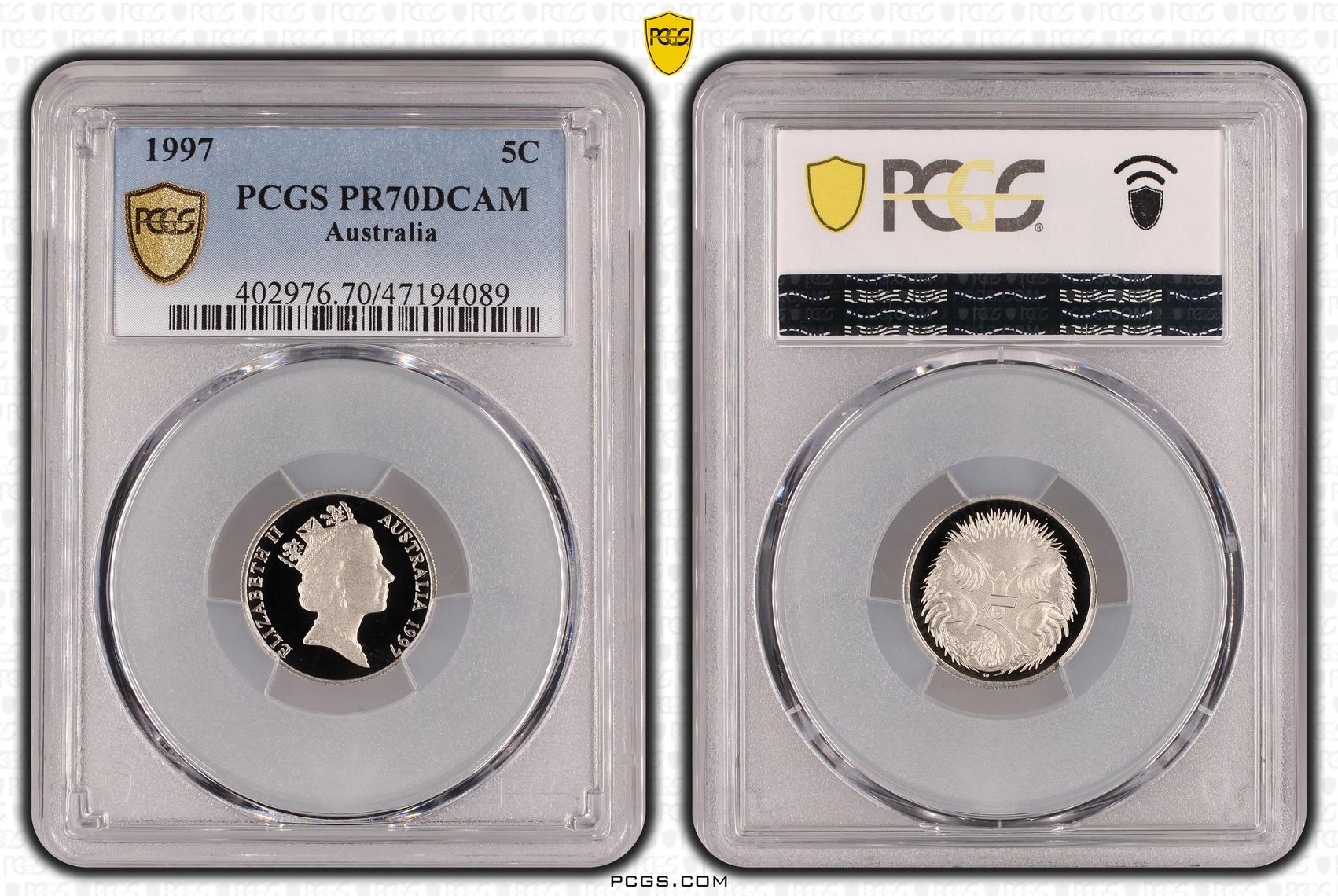 Elizabeth II, Five Cent, 1997, PCGS PR70DCAM