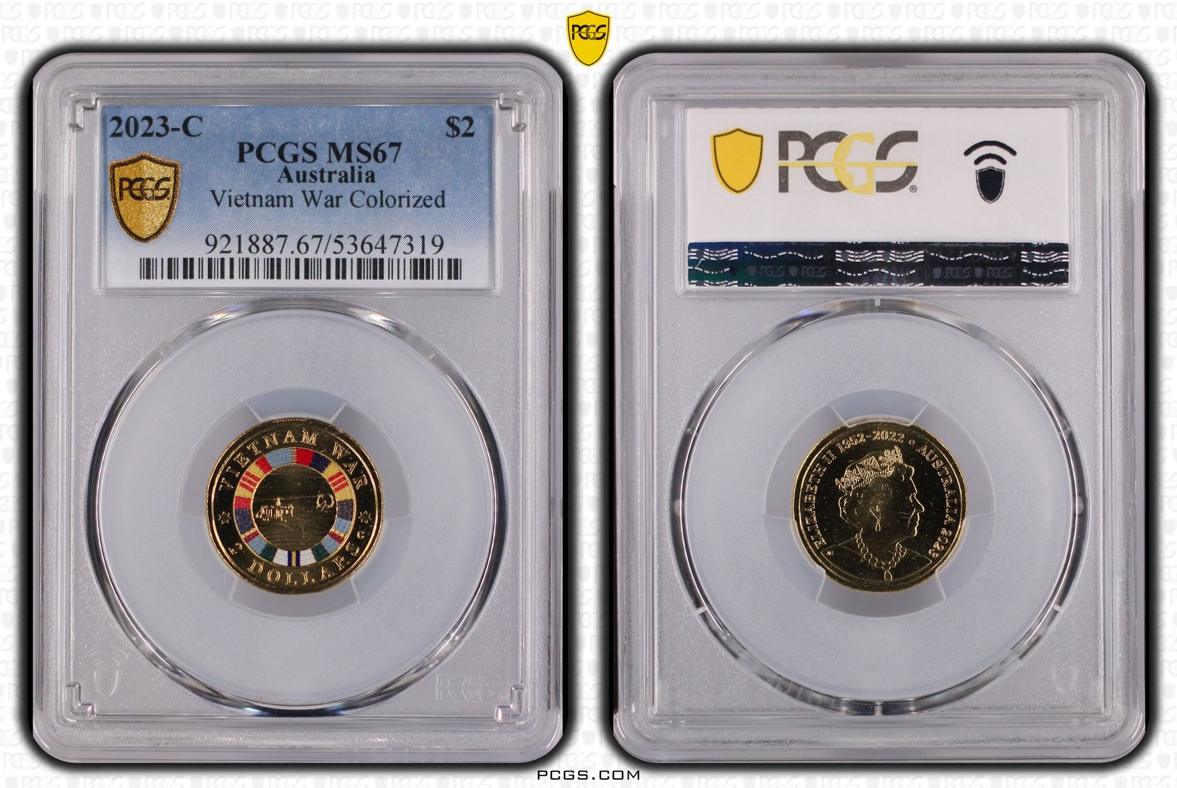 Vietnam War Colourised, Two Dollar, 2023-C, PCGS MS67