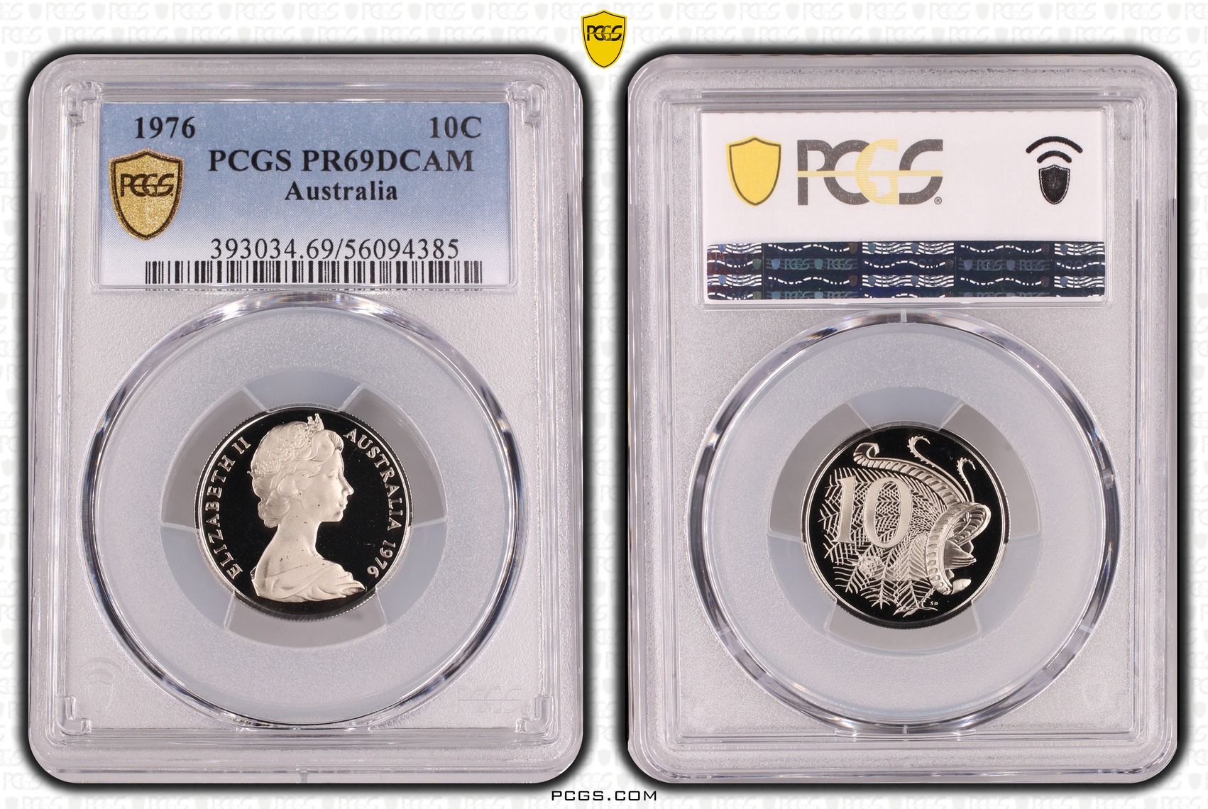 Ten Cent, 1976, Pcgs Pr69dcam