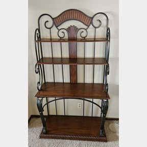 Large Grand Bakers Rack Display with Wheat / Grain Style Motif #1