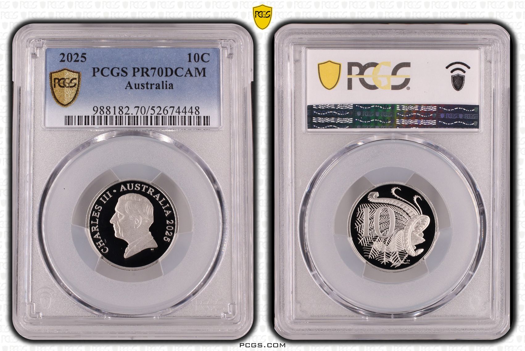 Ten Cent, 2025, Pcgs Pr70dcam
