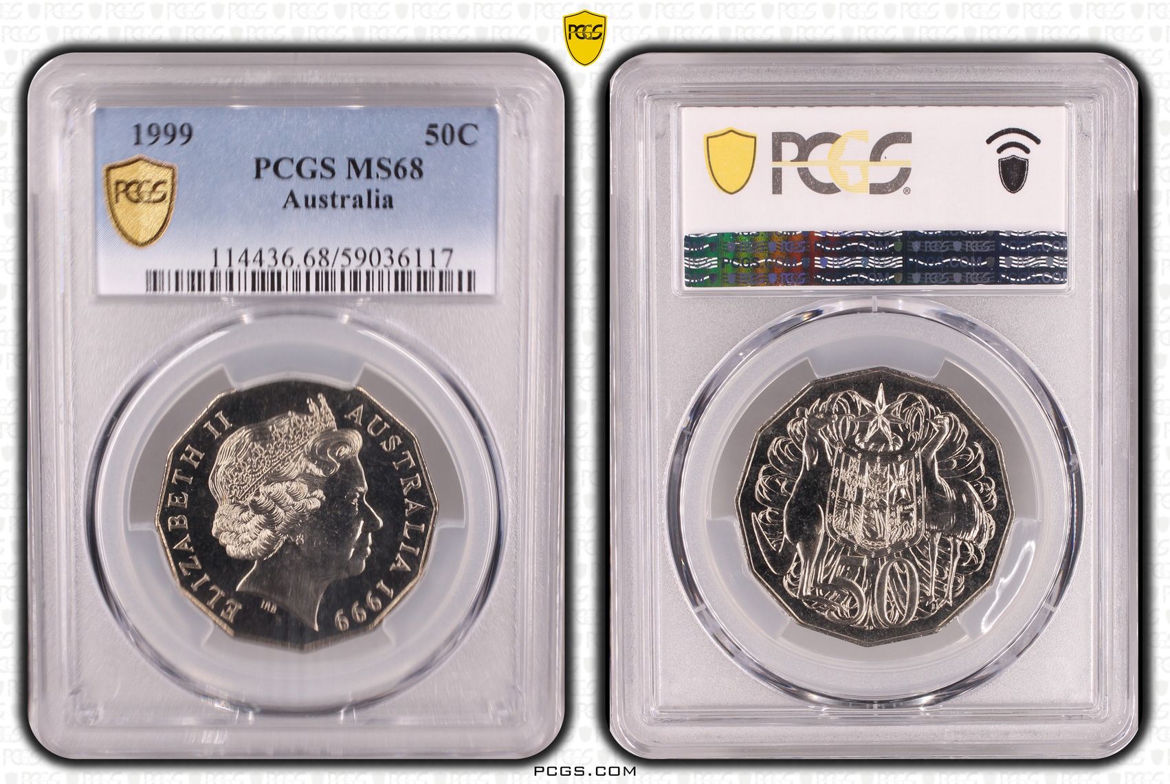 Fifty Cent, 1999, PCGS MS68