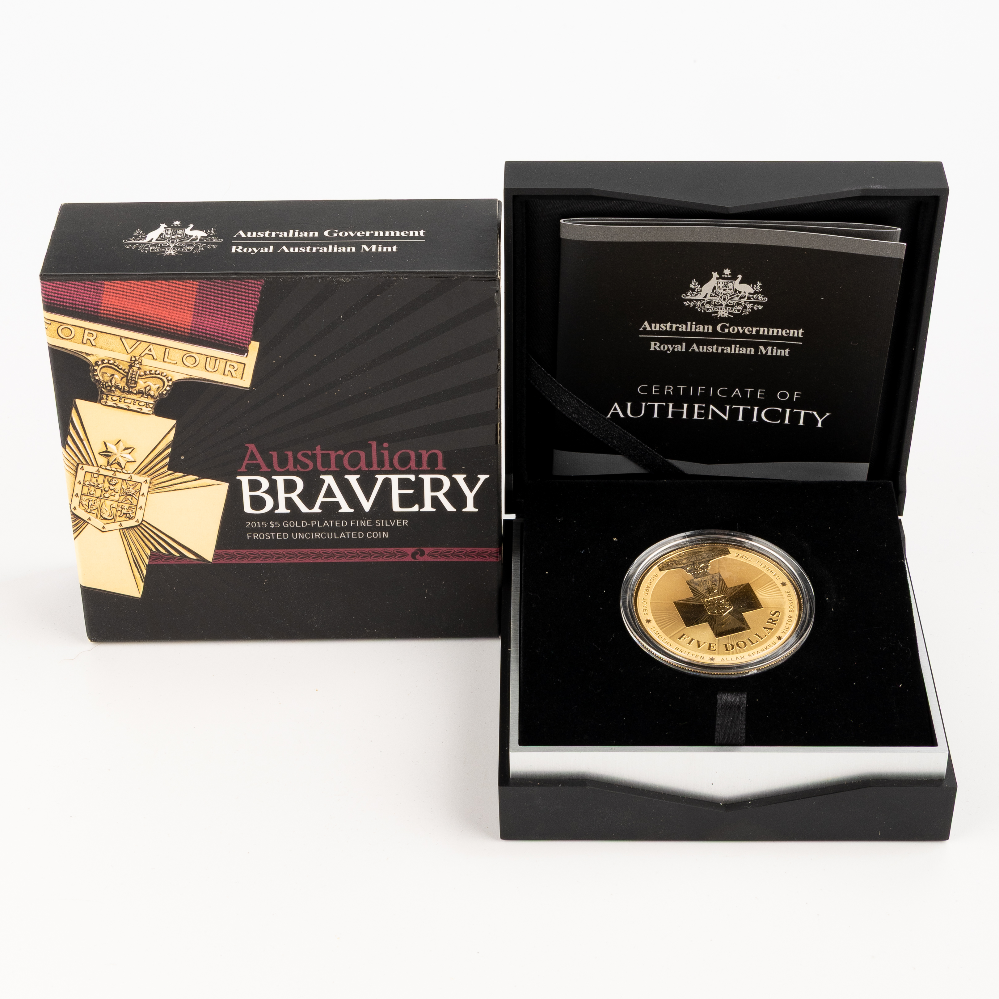 Elizabeth II, RAM - Australian Bravery, Five Dollars, 2015, UNC