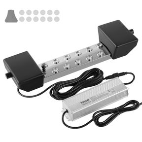 12 HEAD VEVOR 12 HEADS ULTRASONIC MIST SPRAYER 9000ML/H WATERPROOF IP67 MIST MAKER WITH 300W POWER BUOY REPLACEMENT DISCS FOR POND