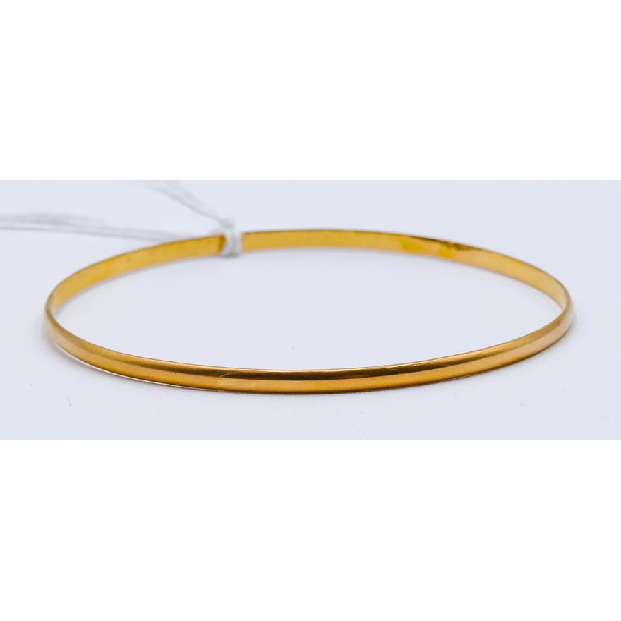 16k Gold Tested Bangle Bracelet 3mm - 6.5 Grams