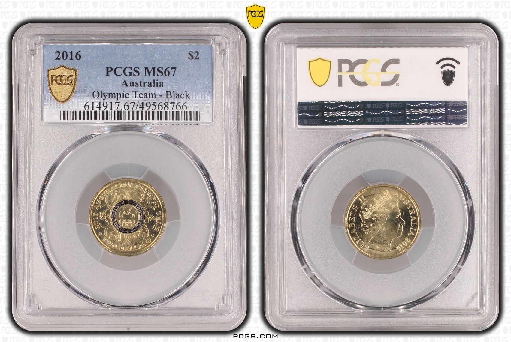 Olympic Team - Black , Two Dollar, 2016, PCGS MS67