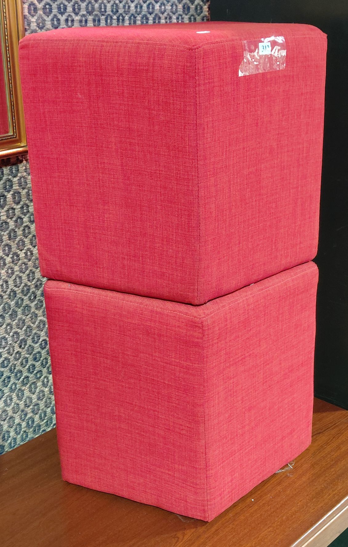 312 · PAIR OF FABRIC STOOLS