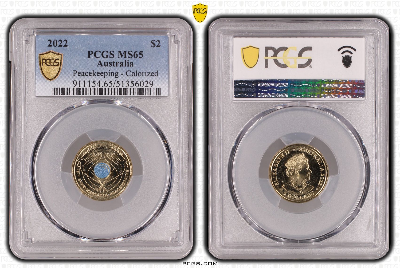 Peacekeeping - Colorized, Two Dollar, 2022, PCGS MS65