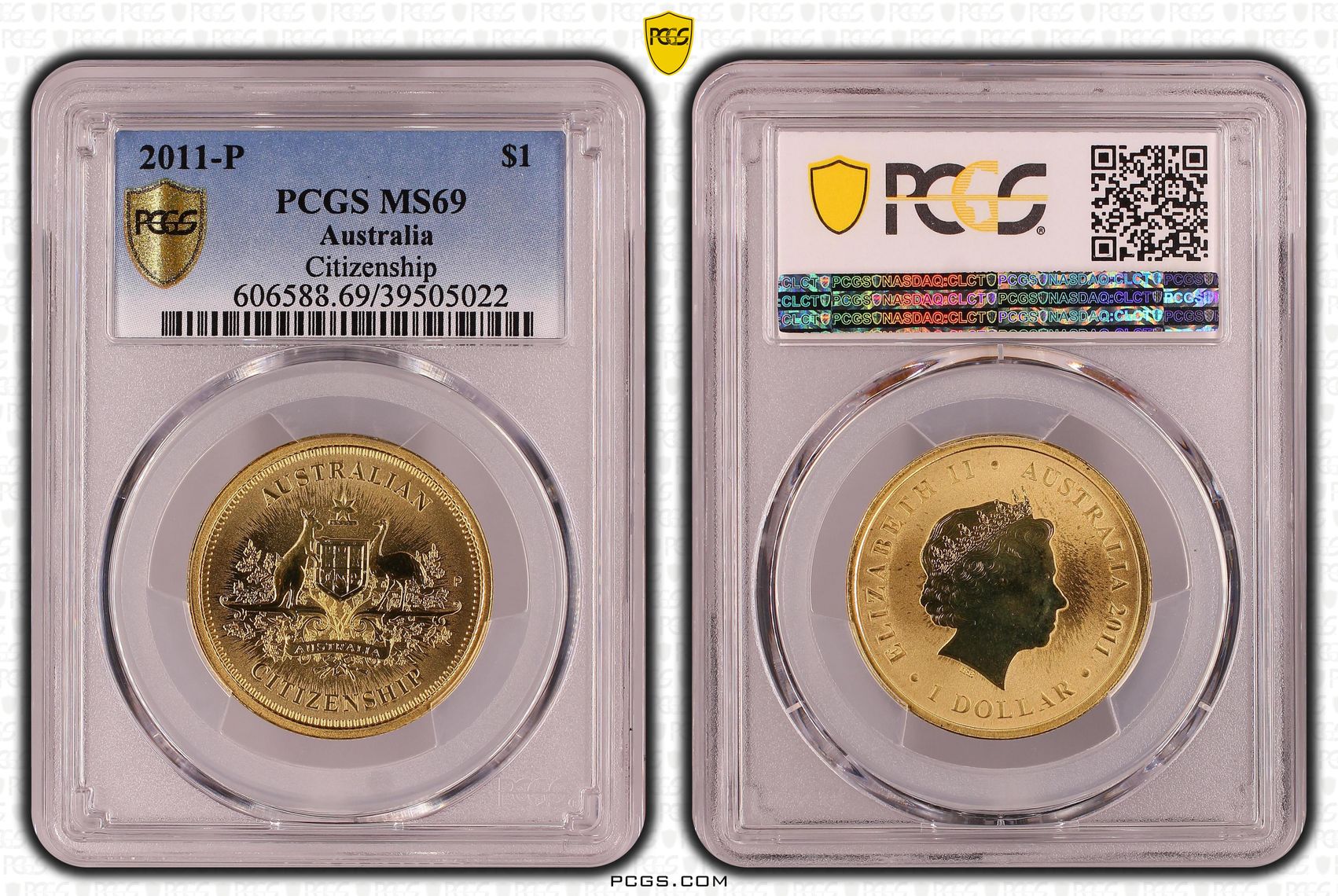 Citizenship, POP 9/0, One Dollar, 2011-P, PCGS MS69