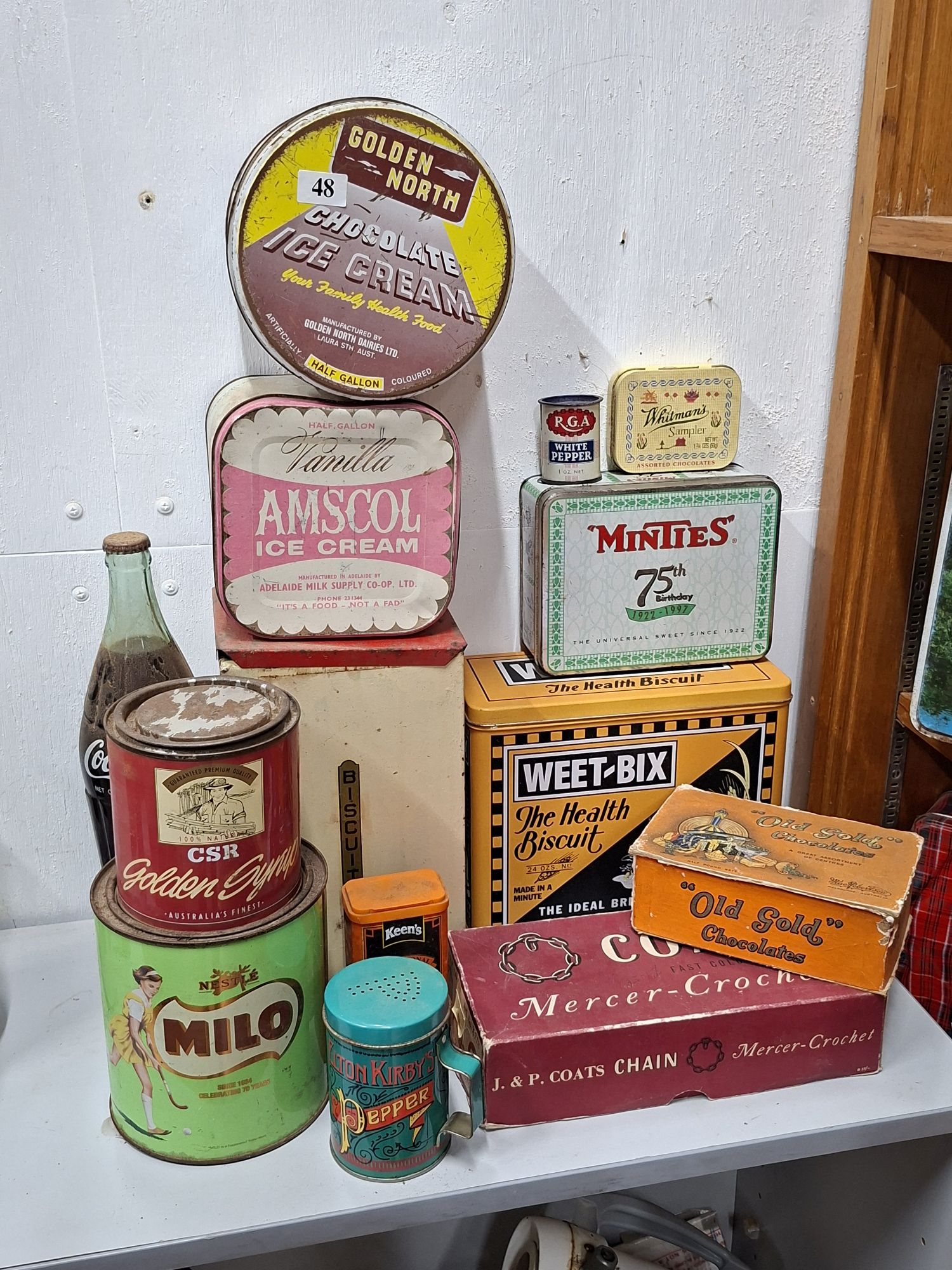 48 · ASSORTED TINS