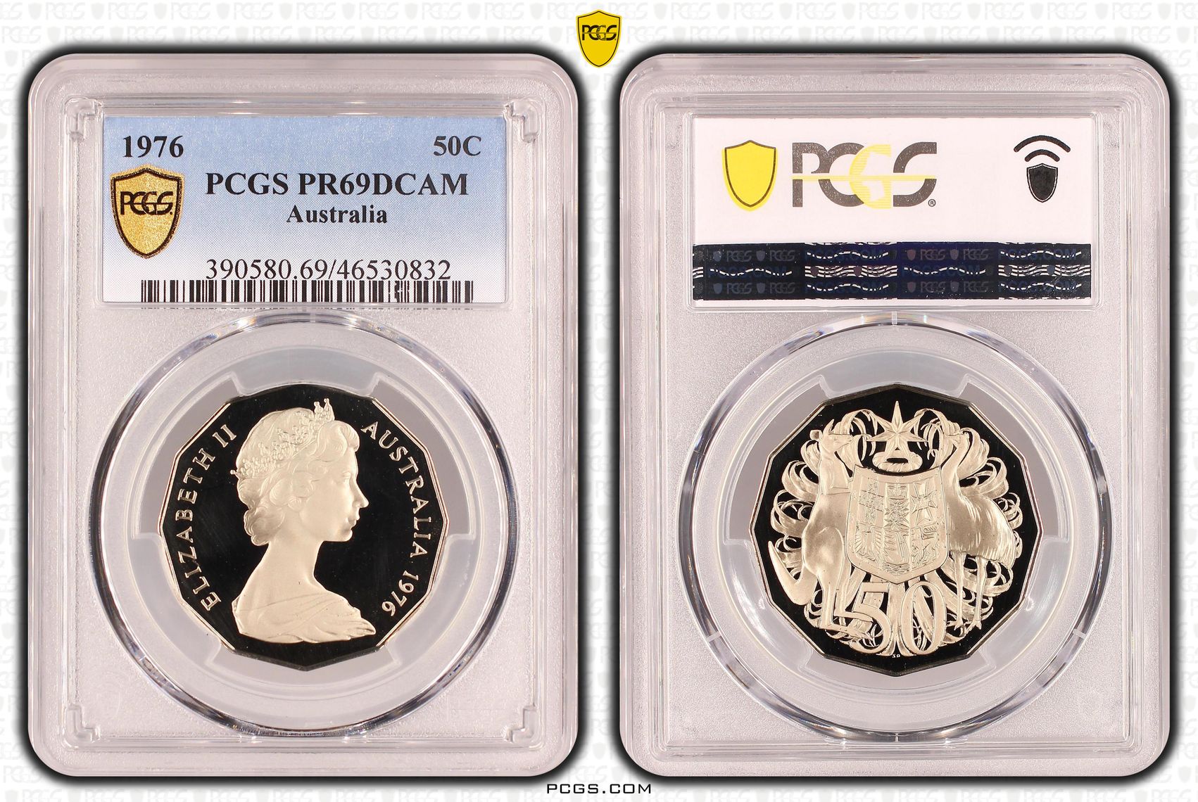 Elizabeth II, Fifty Cent, 1976, PCGS PR 69DCAM
