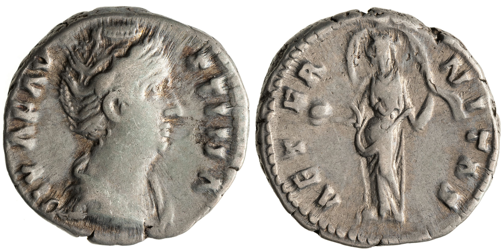Faustina I, Denarius, 147 - 161 AD, VF