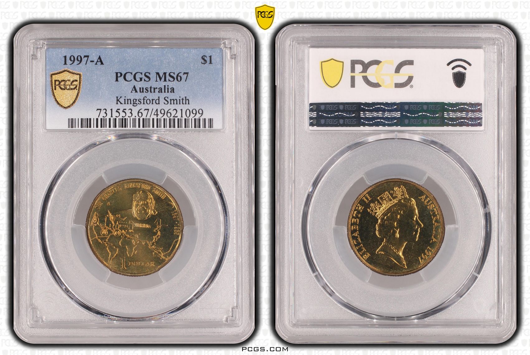 199 · Kingsford Smith , One Dollar, 1997-A, PCGS MS67
