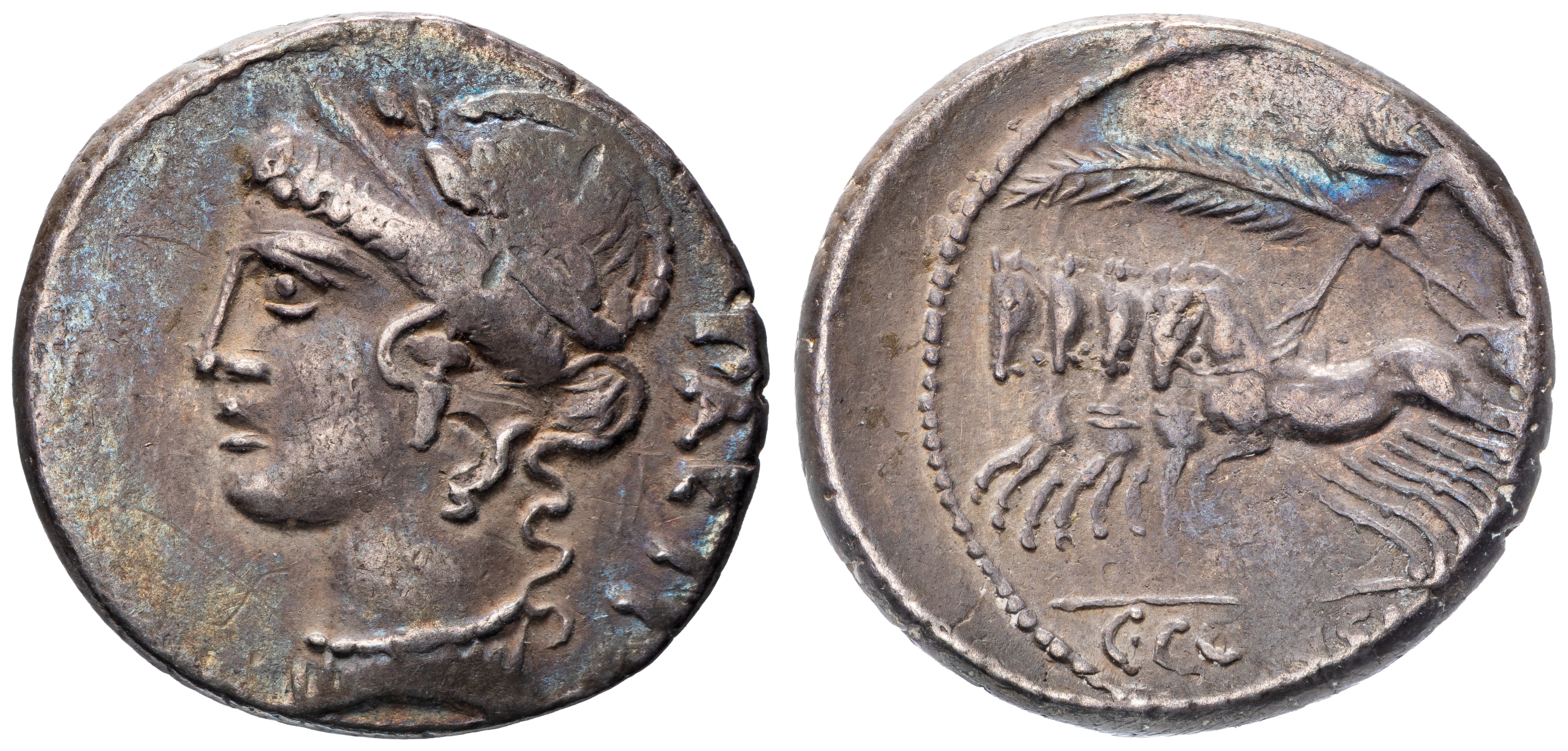 C. Considius Paetus, Ar Denarius, 46 Bc, Vf